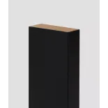 LAMEO Decorative 3D wall wood slat, MDF, for wall or partition walls (70x22 mm) (black) 