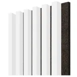 Acoustic panel with 6 slats, white, 28x275 cm (0.77 m²)