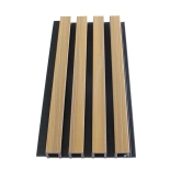WPC facade panel, 219x2900mm, double colors, light teak/black (0.63 m²)