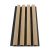 WPC facade panel, 219x2900mm, double colors, light teak/black (0.63 m²)
