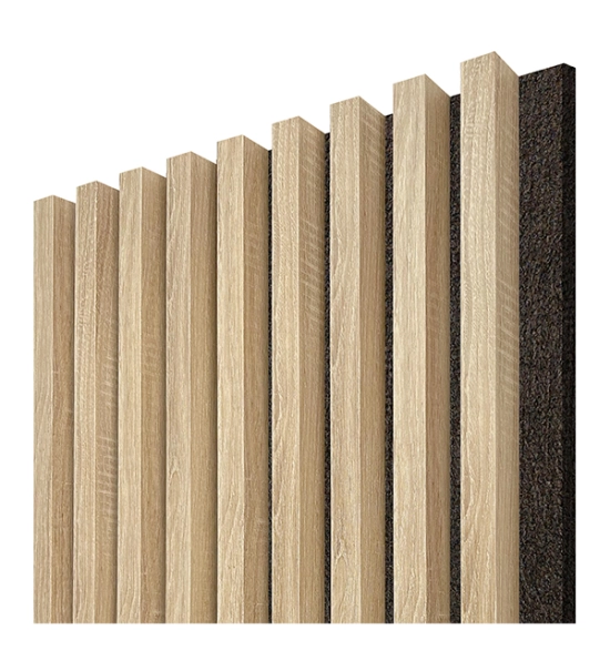 Acoustic panel with 6 slats, SONOMA oak, 28x275 cm (0.77 m²)
